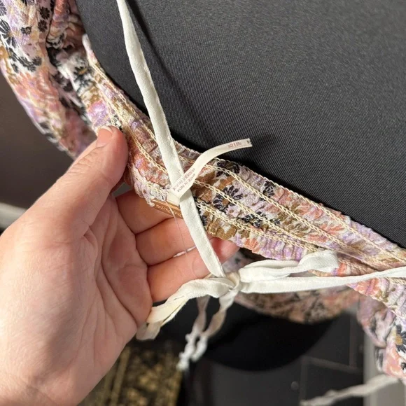 Anthropologie Smocked Floral Puff Sleeve Top NWT | Size XS | Cottagecore - Picture 6 of 6